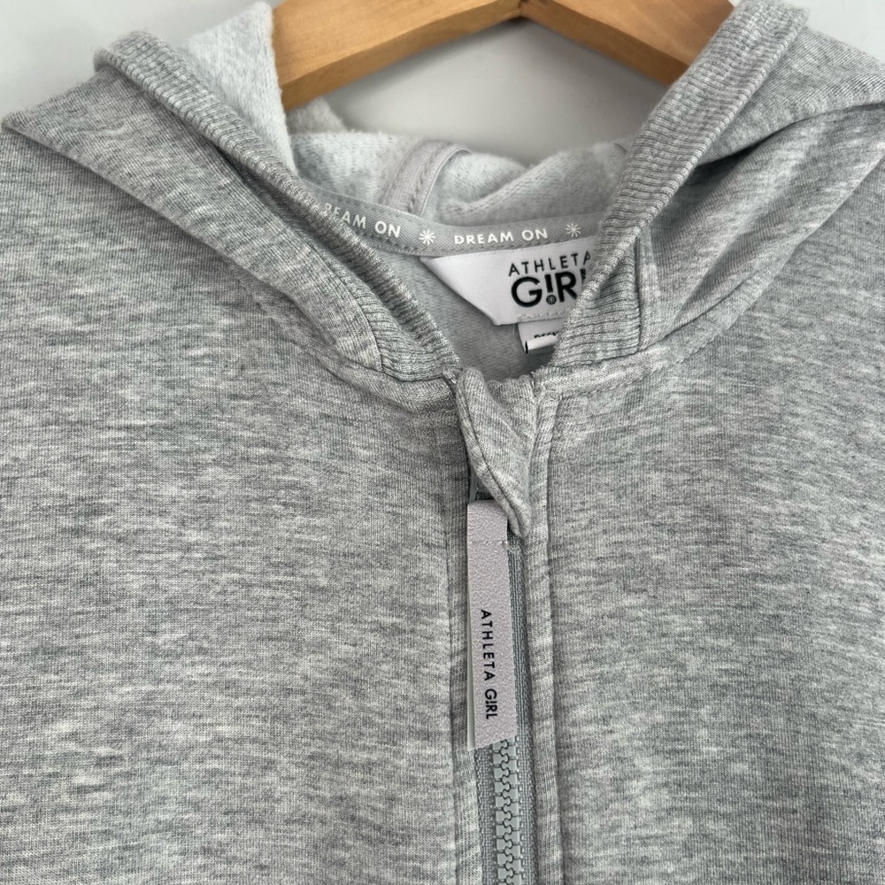 Athleta Girl Jumpsuit “Onesie of a Kind” Heathered Grey Jogger Style XL/14 NWOT - Picture 4 of 6